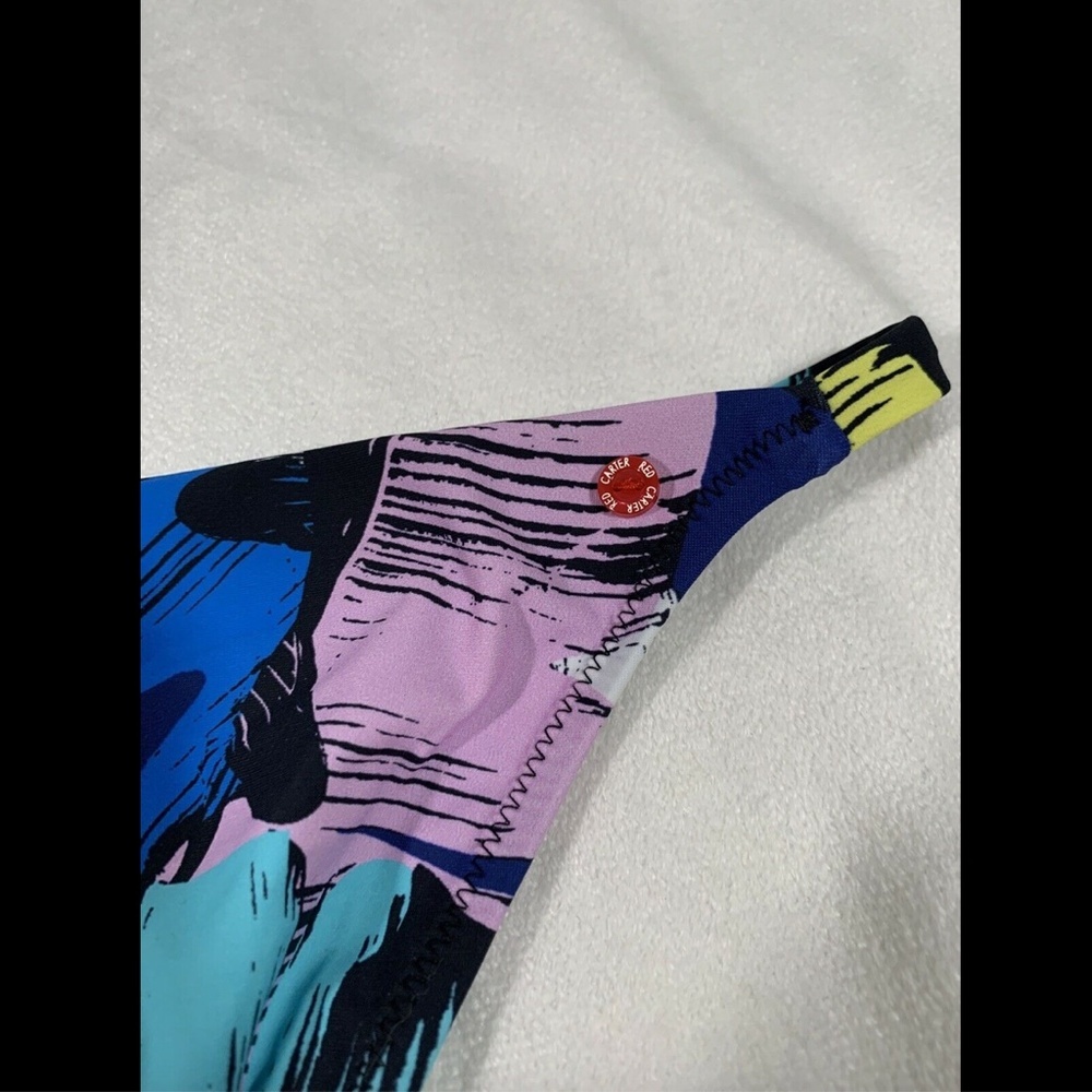 NEW $58‎ Red Carter Leaf Print Bikini Bottoms Small - Picture 10 of 12